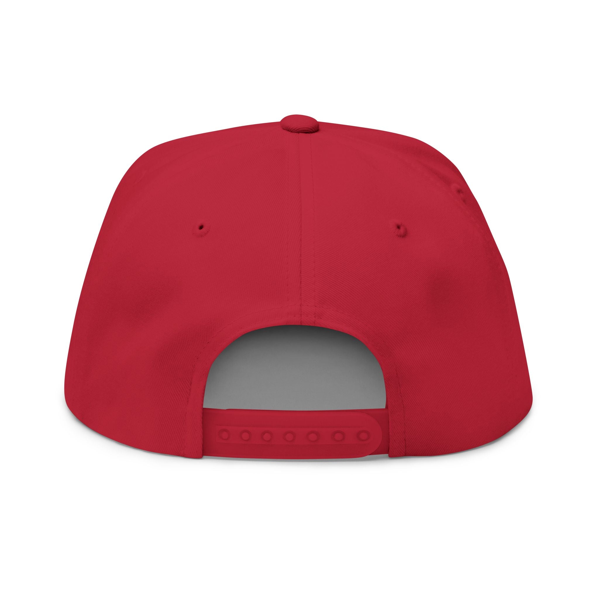 HyperHustleMode Embroidered Monogram Flat Bill Cap — Blue Logo Snapback
