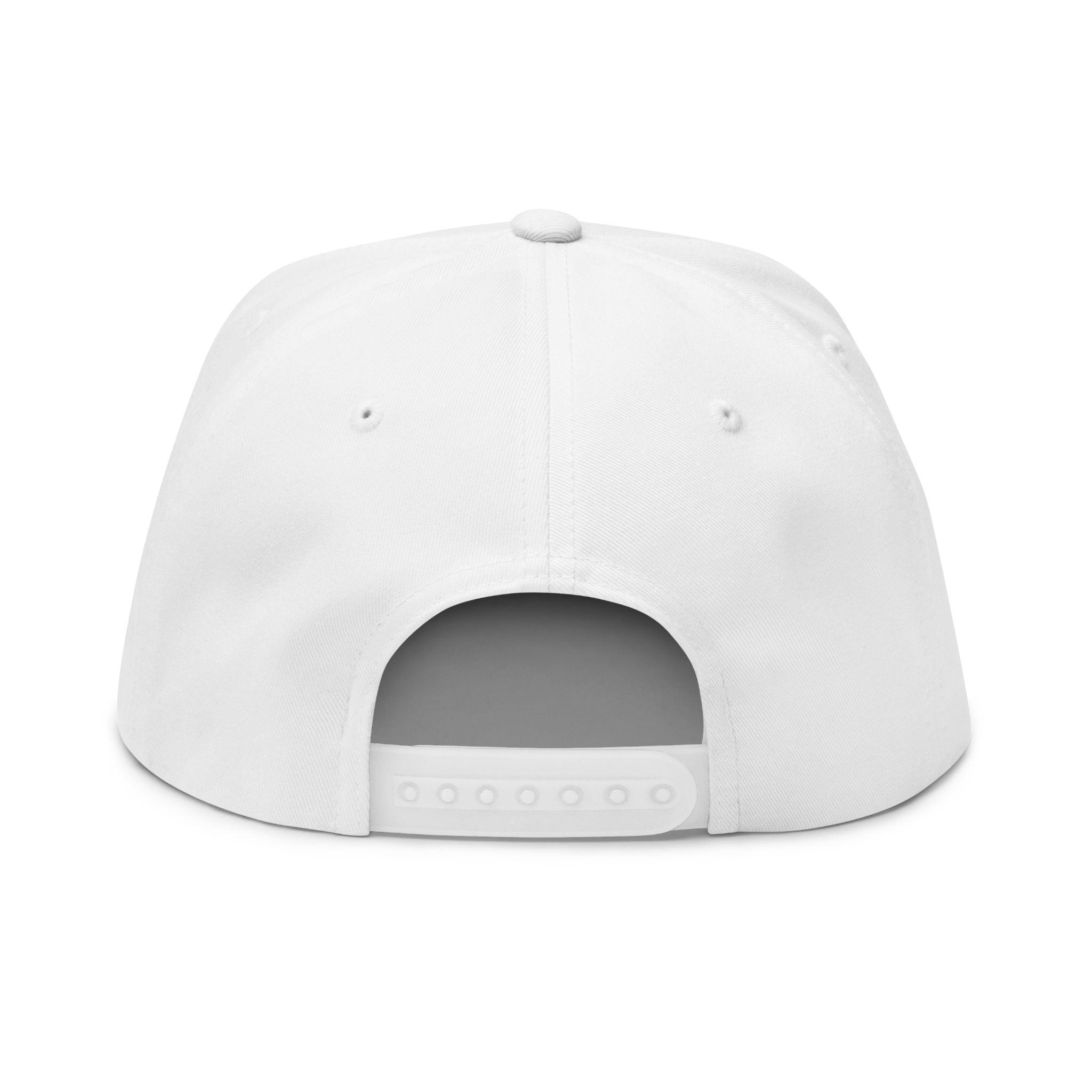 HyperHustleMode Embroidered Monogram Flat Bill Cap — Blue Logo Snapback