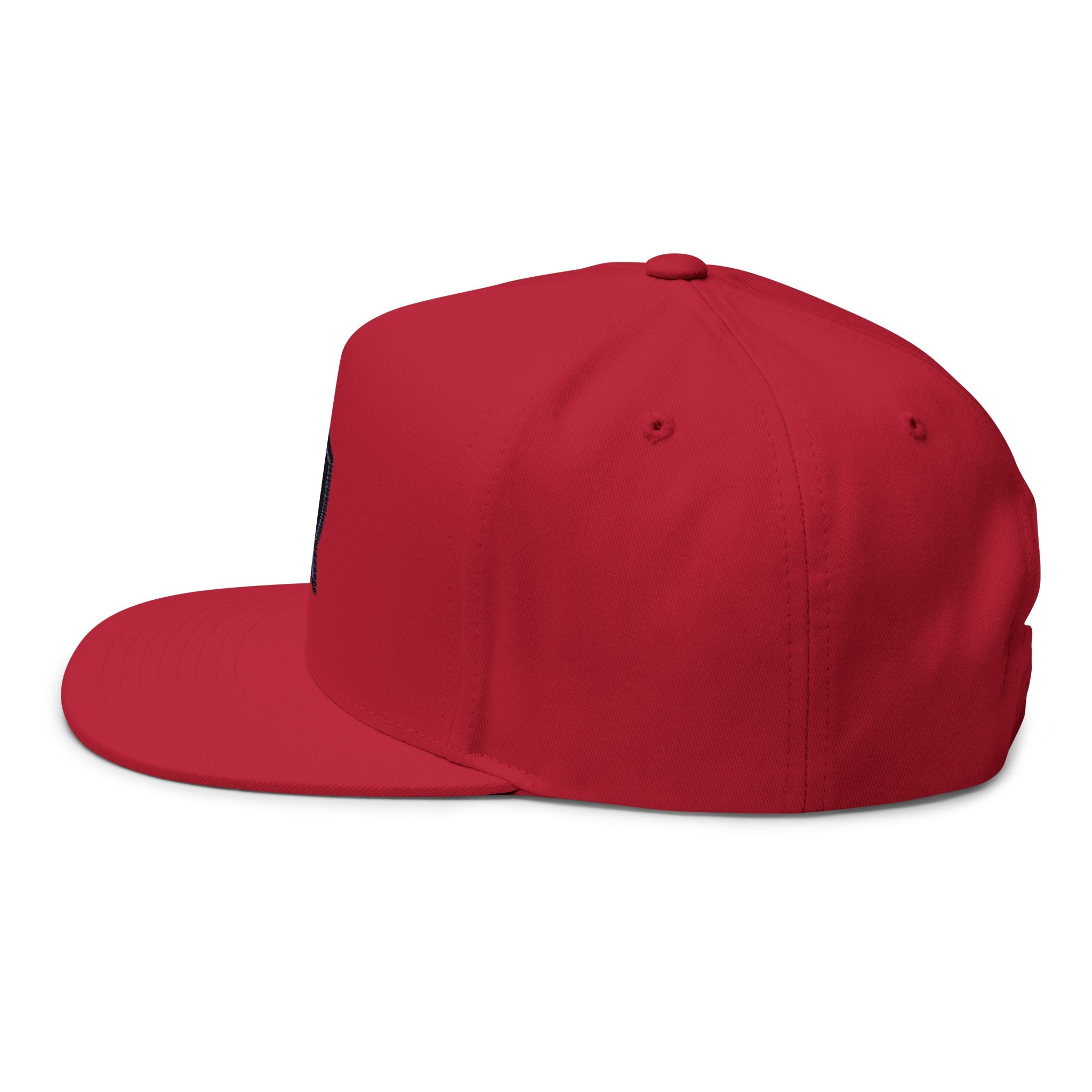 Guardian Embroidered Shield & Sword Flat Bill Cap — Purple Crest Snapback